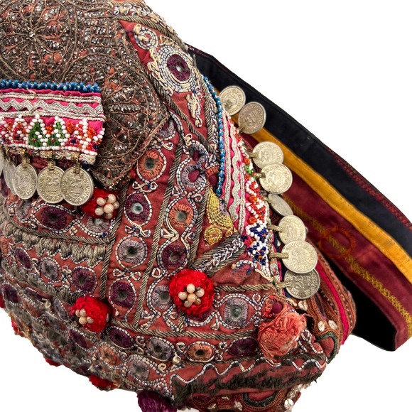 Simone Camille Embroidered Beaded Boho Bag Vintage Antique Textiles EUC - Picture 15 of 16